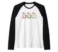 Coffee Latte Coffee Christmas GNOME Lights Lazy Last Minute Manche Raglan
