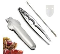 Coffee Life Plus Châtaigne Clip,Acier inoxydable Coupe Chataigne,casse noix,Pince Chataignes,pince casse noisette casse-noix pour tous types de noix, casse-langouste, casse-crabe (B)