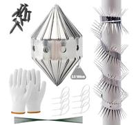 Coffee Life Plus Protection Contre Les Martres,Anti-martres pour tuyaux de Descente,INOX Barrière Anti Chats Fouines pour Arbre Et Gouttière,Barrière Anti Toute Sorte d’Animaux Grimpeur (35mm*1m)