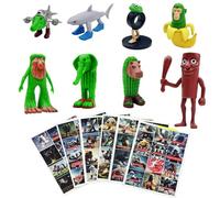 Coffee Life Plus Tung Tung Tung Sahur Figure,Italian Brainrot Figures,Desk Decoration Figures with Tung Sahur Figure,Autocollant, Animals Figurines for Children, Adults (A)