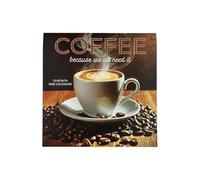 Coffee Lover Calendar 2026, Wall Calendar 2026, 12 Monthly Grid Coffee Theme Wall Planner for Indoor Outdoor Home School Dorm Classroom Decor