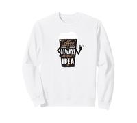 Coffee Lover Gift Espresso Latte Art Cafe Black Sweatshirt