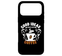 Coffee Lover Good Ideas Start with Coffee Cafeine Baristas Coque pour iPhone 17 Pro Max