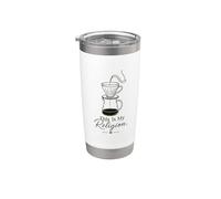 Coffee Lover This Is My Religion Verser Over Gobelet isotherme en acier inoxydable double paroi