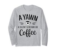 Coffee Lover's Energy Boost Un cri pour Le café Manche Longue