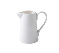 Coffee Milk Pitcher Pichet à crème en céramique avec poignée, petit récipient à lait blanc classique 318ml, saucière en porcelaine blanche