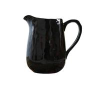 Coffee Milk Pitcher Pichet en porcelaine for saucière en céramique for sauces, vinaigrettes et crémier, pichet à lait à grande poignée, 980 ml noir