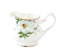 Coffee Milk Pitcher Saucière blanche, petit pichet à sauce en céramique de 170 ML avec poignée, saucières en porcelaine for vinaigrette, bouillon, crème, lait 2 pièces(Green)