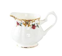 Coffee Milk Pitcher Saucière blanche, petit pichet à sauce en céramique de 170 ML avec poignée, saucières en porcelaine for vinaigrette, bouillon, crème, lait 2 pièces(Red)