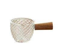 Coffee Milk Pitcher Tasse à café avec manche en bois, accessoires expresso, Juy de lait en verre 90 ML, 4 pièces