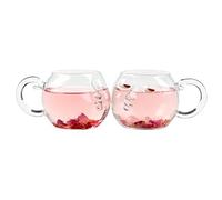 Coffee Mug - 400ml Kiss Design Transparent Drinking Glass | Funny Couples Glasses Set for Hot and Cold Drinks, Milk, Juice, Latte, Tea, Beer, Whiskey, Cocktail, Girlfriend, Boyfriend, Newlyweds Gift