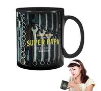 Coffee Mug Cup - Funny Coffee Mug | Black Ceramic C0ffee Cup For Mechanics | Large Tea And Coffees Cups | Funny Coffees Cups For Mechanics | Black Ceramic Mugs F0r Whiskey, Juice, Wine, Beer, Soup