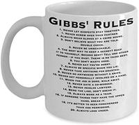 Coffee Mug for Best Gifts Gibbs Rules Mug (White) NCIS Gibbs Coffee Mug - Funny NCIS Gibbs Rules Mug - Gibbs Rules Cup - Gibbs Rules Gift NCIS Mug