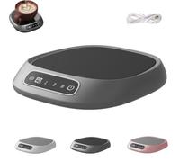 Coffee Mug Warmer,Electric Coffee-Cup Warmer Screen Touch,Three-Speed Temperature Regulation Cup Warmer with Non-Slip Base,Smart USB Plug-in Heating Coaster for Desk, Kitchen, Dining (Gray)