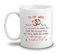 Coffee Mugs À Ma Femme, Je Ne Suis Pas Parfait Tasse À Café En Porcelaine Amusants Tasses En Porcelaine Pour Décorer Maman 330Ml