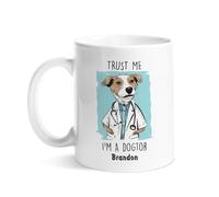 Coffee Mugs Amusants Tasse Dogtor Faites-Moi Confiance, Je Suis Un Chien Dogtor Drôle Tasses En Porcelaine Pour Homme Anniversaire Femme 330Ml