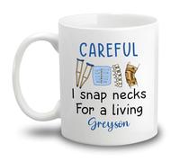 Coffee Mugs Attention, Je Casse Des Cous Pour Gagner Ma Vie Tasse En Céramique Café Personnalisée Tasses À Café Pour Maman Fête Des Pères 330Ml