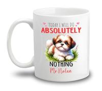 Coffee Mugs Aujourd'Hui, Je Ne Ferai Absolument Rien Tasse Céramique Amusants Tasses En Porcelaine Pour Fête Des Pères Collègue 330Ml