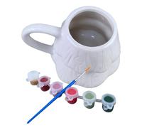 Coffee Mugs for Crafts - 1 Set Paint DIY Ceramic Mug Kit, Fun Creative Activity Allowing Kids Adults to Decorate Personalized Coffee Cups for Festive Holiday Birthday Party Favors Home School Craft