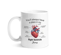 Coffee Mugs Humour Tasse Céramique Tu Auras Toujours Une Place Dans Mon Ventricule Droit. Aquarelle Tasses En Porcelaine Pour Décorer Maman Femme 330Ml