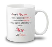 Coffee Mugs Merci D'Être Ma Fille Tasse Céramique Drôle Tasses À Thé Pour Collègue Maman 330Ml