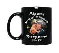 Coffee Mugs Un Gros Morceau De Mon Cœur Vit Au Paradis Tasse Drôle Tasses En Porcelaine Pour Décorer Maman 330Ml