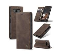 (Coffee, Multicolor) For Google Pixel 9a Wallet Case CASEME 013 Series PU Leather Phone Cover Stand