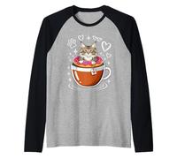 Coffee Norwegian Forest Cat Donut Manche Raglan