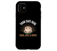 Coffee Peace Love Baristas Caffeine Coffee Lover Coque pour iPhone 11