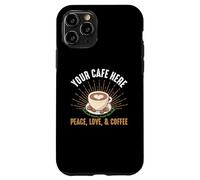 Coffee Peace Love Baristas Caffeine Coffee Lover Coque pour iPhone 11 Pro