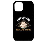 Coffee Peace Love Baristas Caffeine Coffee Lover Coque pour iPhone 12/12 Pro