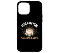 Coffee Peace Love Baristas Caffeine Coffee Lover Coque pour iPhone 12 Pro Max
