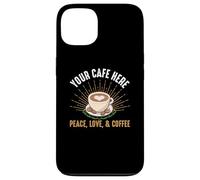 Coffee Peace Love Baristas Caffeine Coffee Lover Coque pour iPhone 13