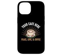 Coffee Peace Love Baristas Caffeine Coffee Lover Coque pour iPhone 14