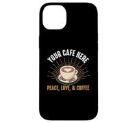 Coffee Peace Love Baristas Caffeine Coffee Lover Coque pour iPhone 14 Plus