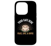 Coffee Peace Love Baristas Caffeine Coffee Lover Coque pour iPhone 14 Pro