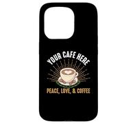 Coffee Peace Love Baristas Caffeine Coffee Lover Coque pour iPhone 15 Pro