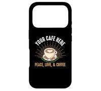 Coffee Peace Love Baristas Caffeine Coffee Lover Coque pour iPhone 17 Pro