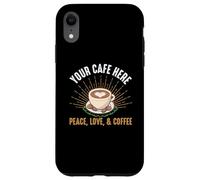 Coffee Peace Love Baristas Caffeine Coffee Lover Coque pour iPhone XR