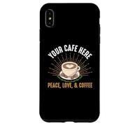 Coffee Peace Love Baristas Caffeine Coffee Lover Coque pour iPhone XS Max