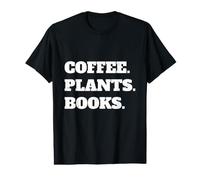 Coffee Plants Books Funny Reading Quote T-Shirt Graphique avec Valeur