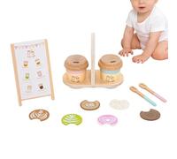 Coffee Playset - Wooden Realistic Pretend Food, Kids Pretend Play Coffee Toy - for Preschool Age 2 and Up Boys Girls Party Birthday Christmas