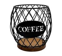 Coffee Pod Storage Basket - Metal Strage Container, Kitchen Organizer Accessory, Sturdy Durablee Build, Space Saving Compact Design | Easy Wash Functional Storage, Versatile Countertop Solution