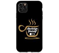 Coffee Recharge Yourself Funny Cafeine Baristas Coffee Lover Coque pour iPhone 11 Pro Max