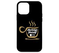 Coffee Recharge Yourself Funny Cafeine Baristas Coffee Lover Coque pour iPhone 12 Mini