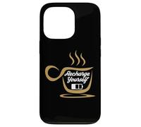Coffee Recharge Yourself Funny Cafeine Baristas Coffee Lover Coque pour iPhone 13 Pro