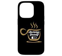 Coffee Recharge Yourself Funny Cafeine Baristas Coffee Lover Coque pour iPhone 14 Pro