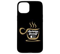 Coffee Recharge Yourself Funny Cafeine Baristas Coffee Lover Coque pour iPhone 15 Plus