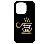 Coffee Recharge Yourself Funny Cafeine Baristas Coffee Lover Coque pour iPhone 15 Pro