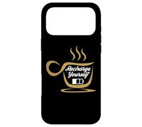 Coffee Recharge Yourself Funny Cafeine Baristas Coffee Lover Coque pour iPhone 17 Pro Max
